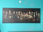 Schilderij Mafia Mannen, 125 cm of meer, Ophalen of Verzenden, Zo goed als nieuw, Schilderij