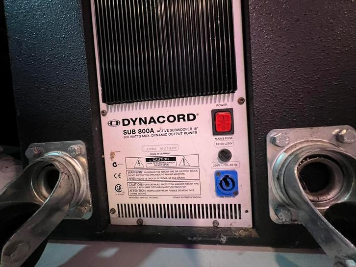 Dynacore speakers + Sub + Yamaha actief mengpaneel 2x500W, Muziek en Instrumenten, Dj-sets en Draaitafels, Ophalen of Verzenden