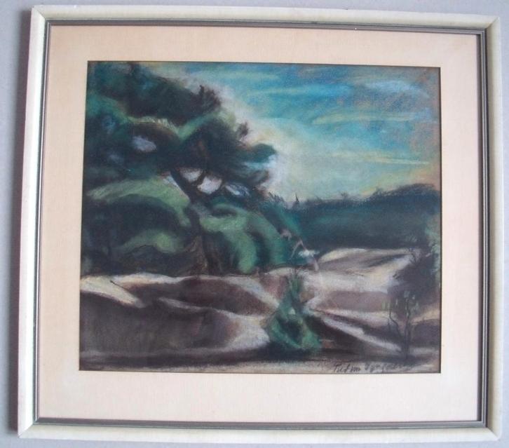 Piet van Wijngaerdt - (1873-1964) - Aerdenhout - pastel, Antiek en Kunst, Kunst | Etsen en Gravures, Ophalen of Verzenden