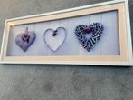 Schilderij met 3 hartjes., Ophalen, Gebruikt, Schilderij, Minder dan 50 cm