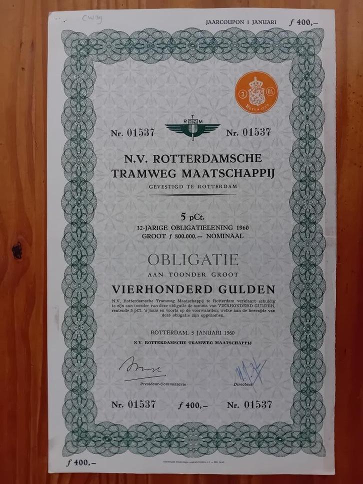 RTM - Rotterdamsche Tramweg Maatschappij - 1960, Verzamelen, Spoorwegen en Tramwegen, Gebruikt, Trein, Overige typen, Ophalen of Verzenden