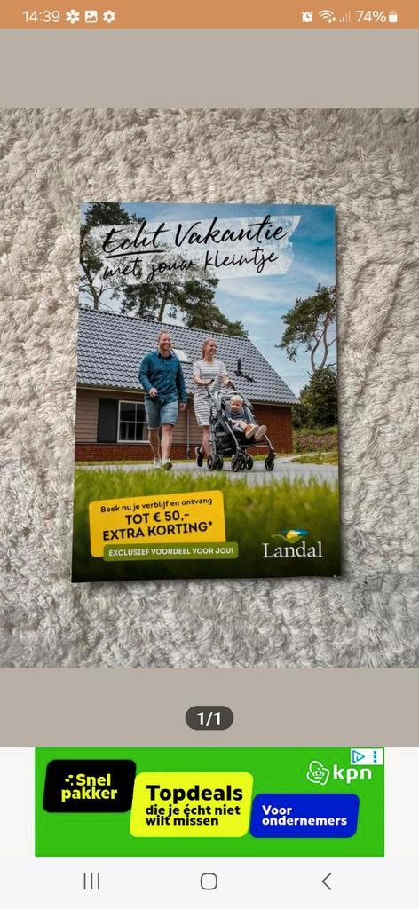 Extra korting bij Landal (met de code WEP24L), Tickets en Kaartjes, Kortingen en Cadeaubonnen, Drie personen of meer, Bungalowpark