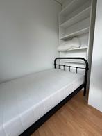 Zwart 1-persoonsbed 90x200, Huis en Inrichting, Slaapkamer | Bedden, Ophalen, Gebruikt, 90 cm, Eenpersoons