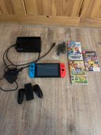 Nitendo switch + spellen, Spelcomputers en Games, Met games, Met 2 controllers, Ophalen of Verzenden, Zo goed als nieuw