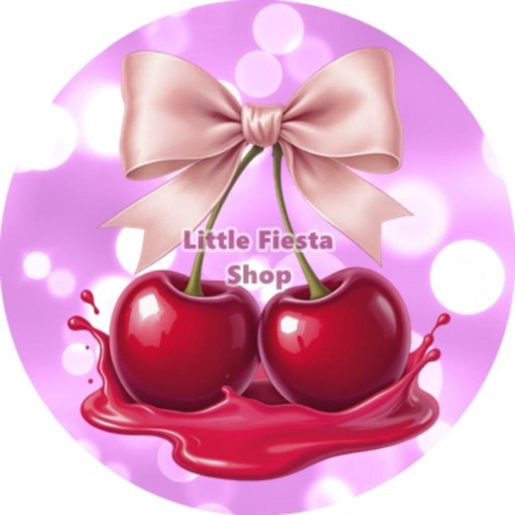 LF8978 icing frosting kersen 20cm eetbare taart print top, Hobby en Vrije tijd, Taarten en Cupcakes maken, Nieuw, Versiering, Taarten