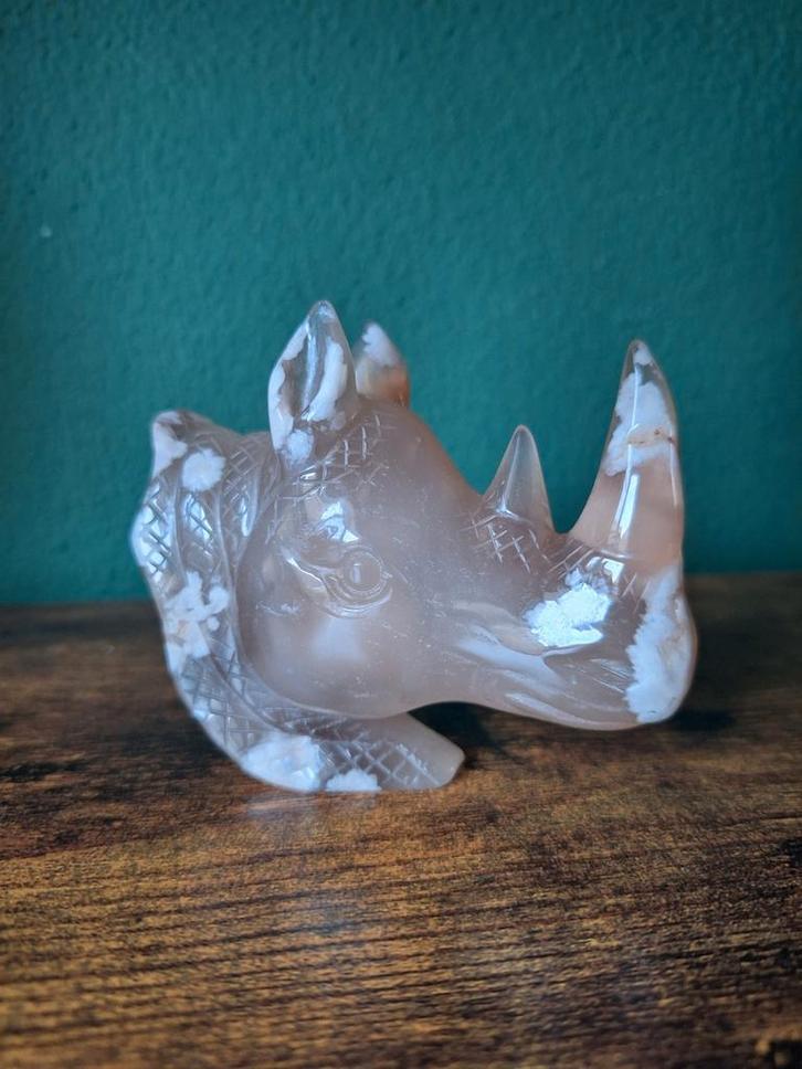 Neushoorn bloemagaat, Verzamelen, Mineralen en Fossielen, Verzenden