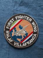 RNLAF F-16 patch “First Fighter Wing Villafranca”, Ophalen of Verzenden, Gebruikt, Patch, Badge of Embleem