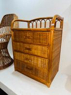 Vintage rotan ladekastje, Ophalen of Verzenden