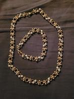 Goud kleurige ketting met parels, Ophalen, Zo goed als nieuw, Goud, Goud