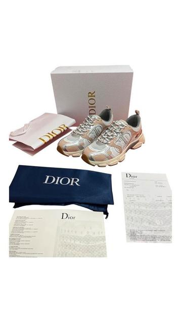 Dior "Chrono-Sneaker" Mesh wit/nude MT41 beschikbaar voor biedingen