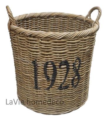 Ronde rieten XL mand 1928 beschikbaar voor biedingen