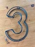 Huisnummer 3, metaal, Huis en Inrichting, Woonaccessoires | Overige, Ophalen of Verzenden, Nieuw