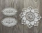 Antieke kanten kleedjes - Set van 3, Antiek en Kunst, Ophalen of Verzenden