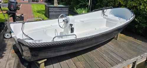 Timeless Classic 460 wiedesloep met Suzuki DF10 9.9pk motor, Watersport en Boten, Sloepen, Gebruikt, Tot 10 pk, 3 tot 6 meter