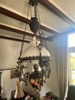 Antieke Olie Lamp, Huis en Inrichting, Lampen | Hanglampen, Ophalen, Gebruikt, Glas, Minder dan 50 cm