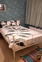 Ledikant inclusief 2 lattenbodems, Huis en Inrichting, Ophalen, Gebruikt, Wit, Tweepersoons