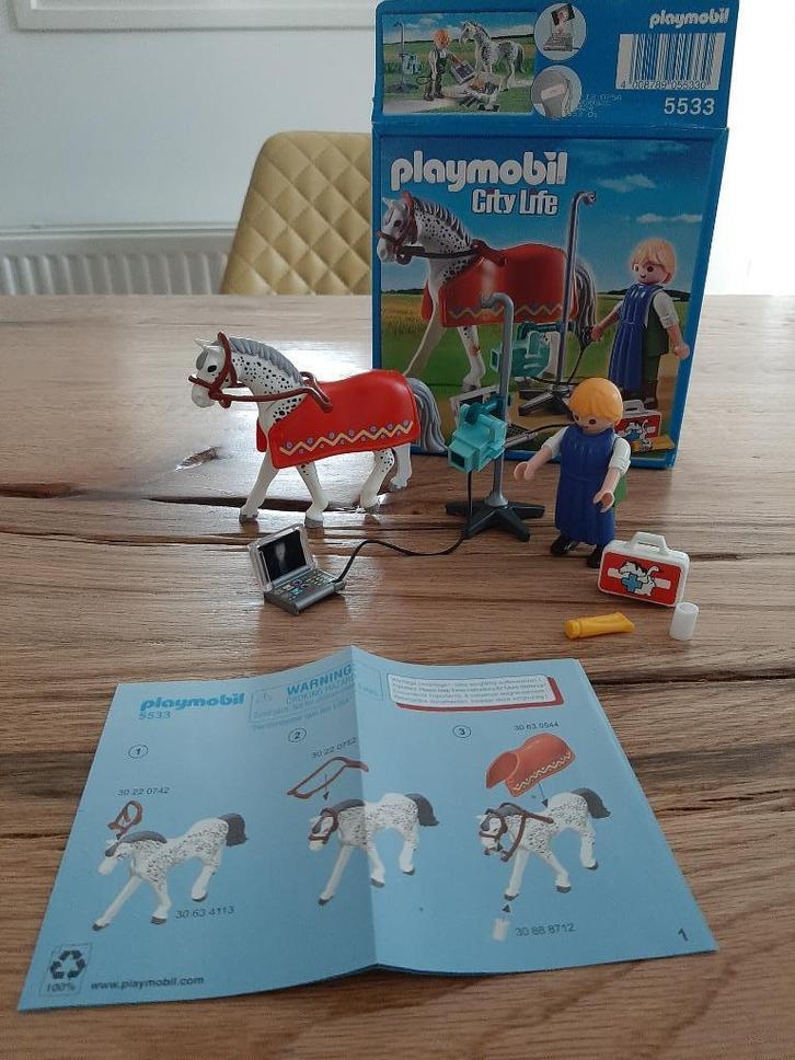 Playmobil 5533 dierenarts met paard, Kinderen en Baby's, Speelgoed | Playmobil, Zo goed als nieuw, Complete set, Ophalen of Verzenden
