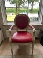 Leren stoel rood, Antiek en Kunst, Antiek | Meubels | Stoelen en Banken, Ophalen