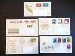 5 x 1e dag uitgifte enveloppen 1963 kinderzegels rode kruis, Ophalen, Envelop