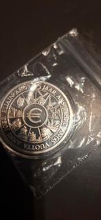 Zilveren herdenkingsmunt, Sieraden, Tassen en Uiterlijk, Horloges | Heren, Overige merken, Zakhorloge, Overige materialen, Ophalen of Verzenden