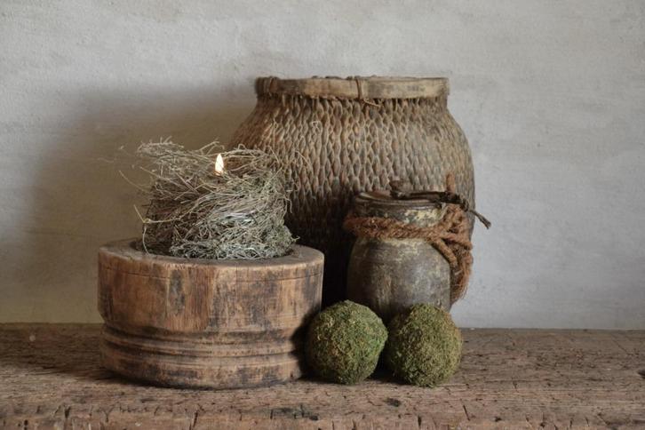Oude houten bowl, Huis en Inrichting, Woonaccessoires | Schalen en Manden, Nieuw, Schaal, Rond, Hout, Ophalen of Verzenden