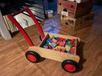 Houten Blokkenkar met Blokken, Kinderen en Baby's, Speelgoed | Houten speelgoed, Ophalen, Gebruikt, Duw- of Trekspeelgoed