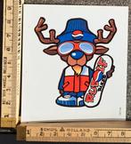 Pepsi sticker Rudolf Rules snowboard strip logo merk, Antiek en Kunst, Ophalen of Verzenden