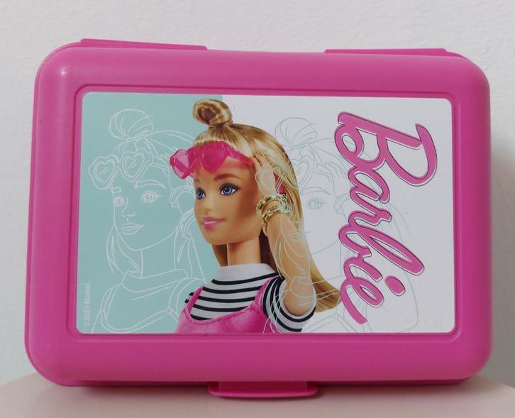 Barbie broodtrommel / lunchbox met klipsluiting van Mattel, Huis en Inrichting, Keuken | Keukenbenodigdheden, Zo goed als nieuw