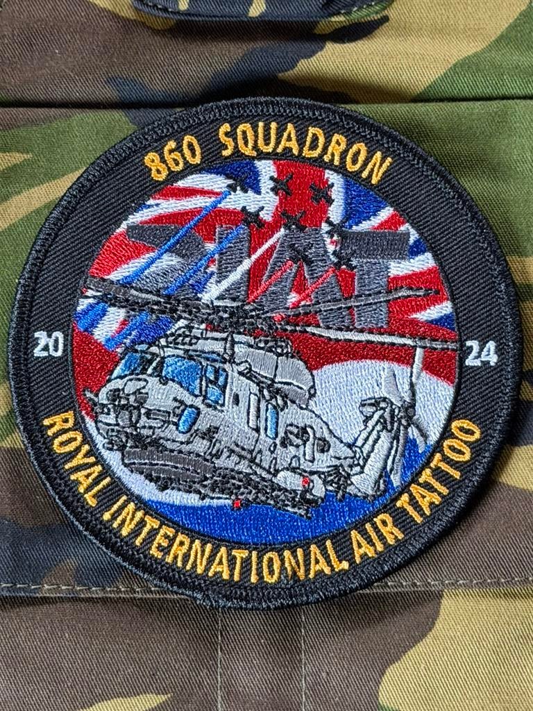 860 SQN Royal Int.Air Tattoo 2024, Ophalen of Verzenden, Zo goed als nieuw, Patch, Badge of Embleem