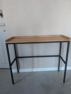 Sidetable eik/metaal met gebruikerssporen, Huis en Inrichting, Tafels | Sidetables, Ophalen, Gebruikt