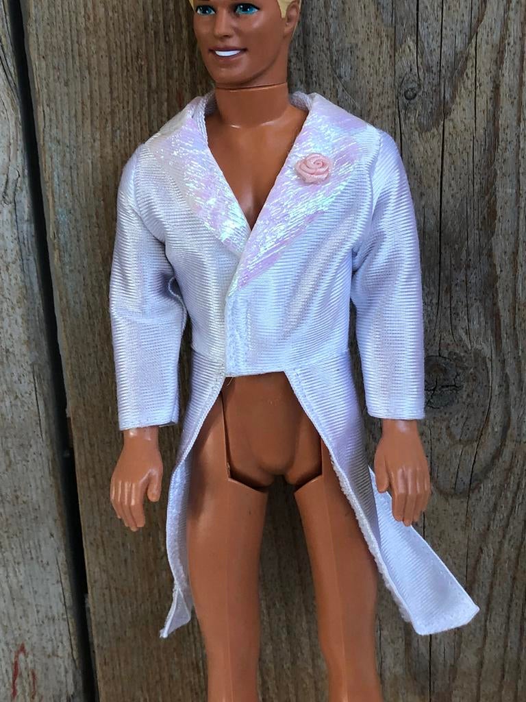 Ken witte tuxedo voor pop, Ophalen of Verzenden, Zo goed als nieuw, Barbie