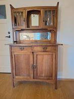 Antiek eikenhouten buffetkast met facet geslepen spiegel, Ophalen