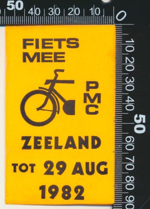 Sticker: Fiets Mee 1982 - Zeeland, Verzamelen, Stickers, Zo goed als nieuw, Bedrijf of Vereniging, Verzenden