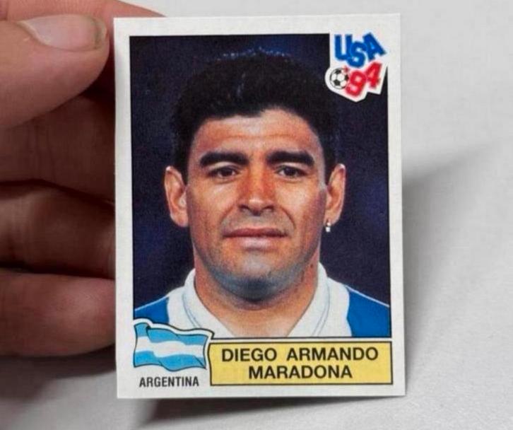 Diego Maradona World Cup 1994 Panini sticker USA no. 248, Verzamelen, Sportartikelen en Voetbal, Nieuw, Poster, Plaatje of Sticker