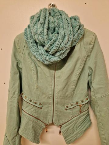 Leuk stoer model Suede-achtig tussen jasje Mintgroen beschikbaar voor biedingen