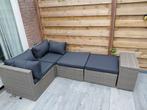 Loungeset Malaga compact, Tuin en Terras, Ophalen, 4 zitplaatsen, Hocker, Zo goed als nieuw