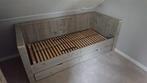 Bedbanken grey wash steigerhout NU € 295,00, Ophalen of Verzenden, Nieuw, Steigerhout
