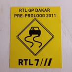 Oude sticker.  RTL GP DAKAR PRE-PROLOOG 2011.  RTL 7., Ophalen of Verzenden, Zo goed als nieuw