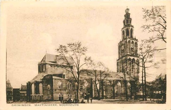 377-075-023 Groningen Martinikerk Noordzijde, Verzamelen, Ansichtkaarten | Nederland, Groningen, Voor 1920, Ophalen of Verzenden
