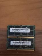 Micron 4GB PC3L-12800S laptop ramgeheugen 2 stuks, Computers en Software, RAM geheugen, DDR3, Ophalen of Verzenden, Zo goed als nieuw