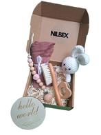 NILBEX Deluxe Kraamcadeau – Roze - Konijntje - 6-delig, Kinderen en Baby's, Kraamcadeaus en Geboorteborden, Verzenden
