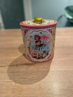 Groot rond Blik van Cotton Candtly roze/ vintage, Verzamelen, Blikken, Ophalen of Verzenden, Zo goed als nieuw, Koek(jes), Overige merken