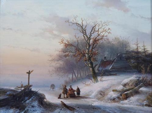Schilderij meesterwerk J.F. Hoppenbrouwers, Antiek en Kunst, Kunst | Schilderijen | Klassiek, Ophalen of Verzenden