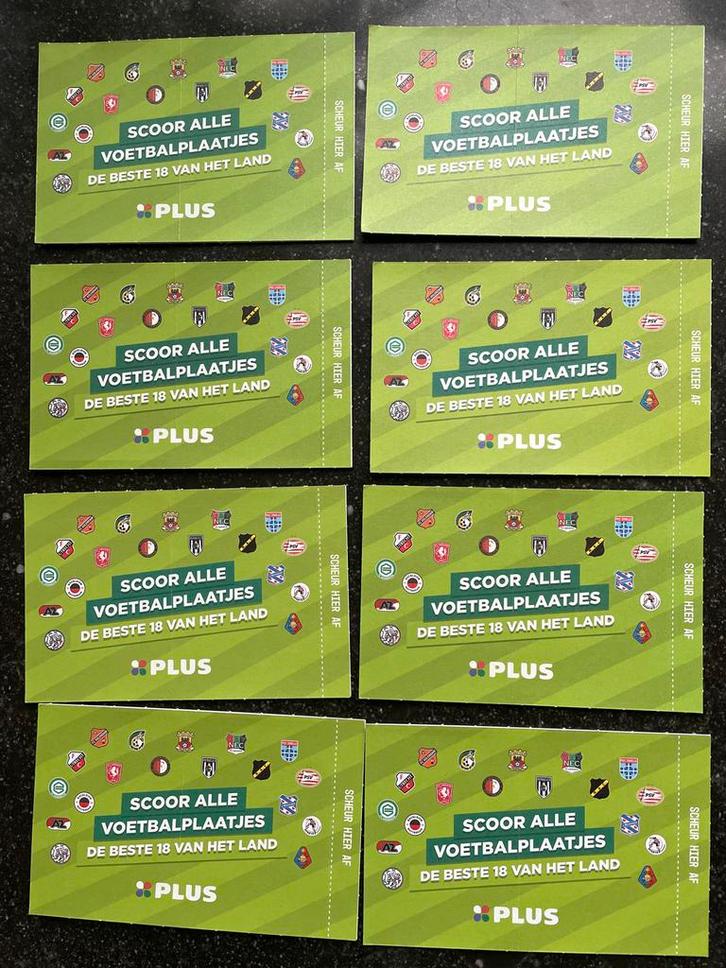 Plus Voetbalplaatjes 2026 - 8 Dichte Pakjes, Verzamelen, Supermarktacties, Plus, Ophalen of Verzenden