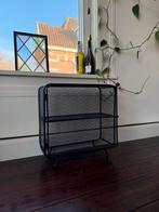 Retro Stalen Nachtkastje - Zwart, Huis en Inrichting, Slaapkamer | Slaapbanken, Gebruikt, Zwart, Ophalen of Verzenden, Eenpersoons