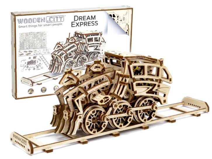 3D Houten Puzzel Dream Express - DIY Wood Puzzles, Hobby en Vrije tijd, Denksport en Puzzels, Nieuw, Rubik's of 3D-puzzel, Minder dan 500 stukjes