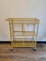 Gouden Wijn Bar Cart, Ophalen, Zo goed als nieuw