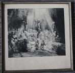 Fraaie prent van Rembrandt. De kruisiging van Jezus., Ophalen of Verzenden