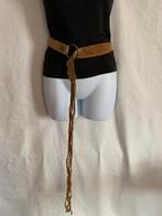 Stoere bruine leren riem, franjes. merk EDC maat 90, Minder dan 3 cm, 80 tot 90 cm, Bruin, .