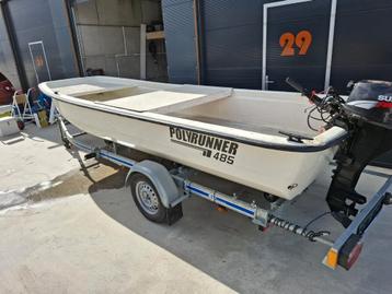 Polyrunner 485 15 pk suzuki kalftrailer beschikbaar voor biedingen
